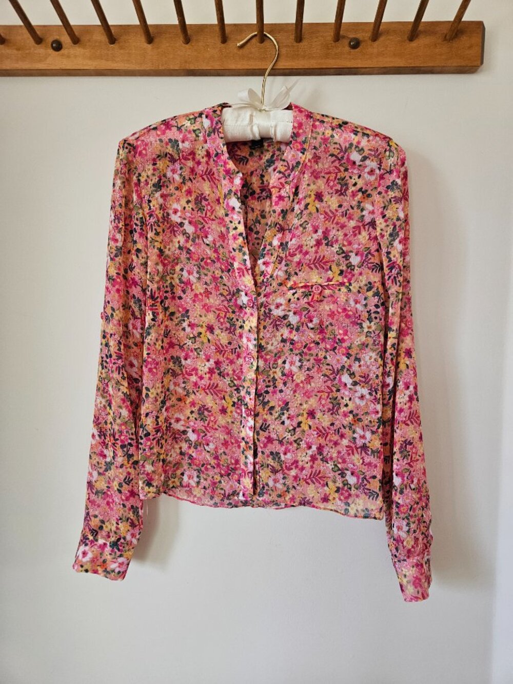 KUT from the Kloth Jasmine Chiffon Blouse - Size XS